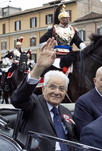 Il Presidente Sergio Mattarella alla Rivista Militare in occasione del 78° anniversario della Repubblica Italiana