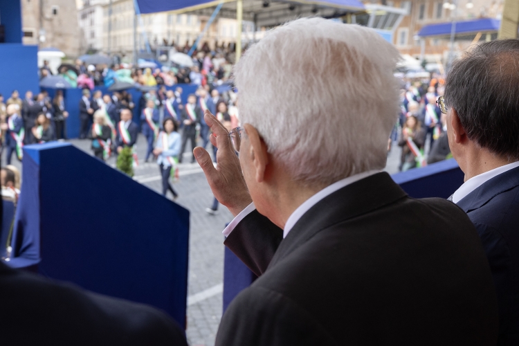 Il Presidente Sergio Mattarella alla Rivista Militare in occasione del 78° anniversario della Repubblica Italiana
