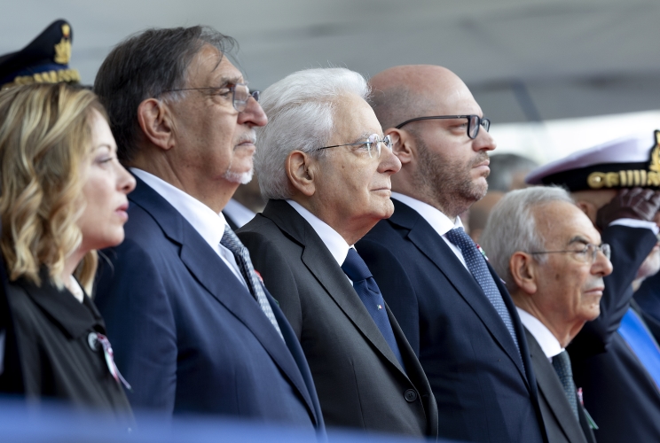 Il Presidente Sergio Mattarella alla Rivista Militare in occasione del 78° anniversario della Repubblica Italiana