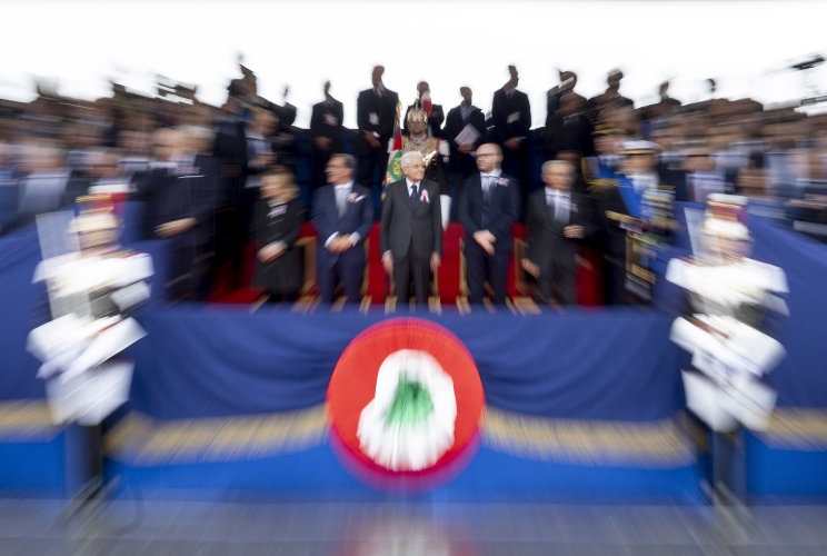 Il Presidente Sergio Mattarella alla Rivista Militare in occasione del 78° anniversario della Repubblica Italiana