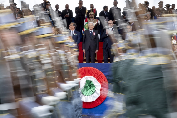 Il Presidente Sergio Mattarella alla Rivista Militare in occasione del 78° anniversario della Repubblica Italiana