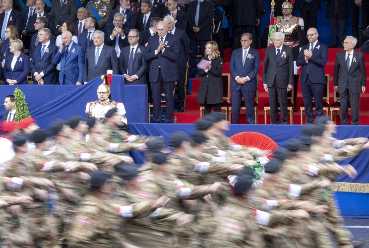 Il Presidente Sergio Mattarella alla Rivista Militare in occasione del 78° anniversario della Repubblica Italiana