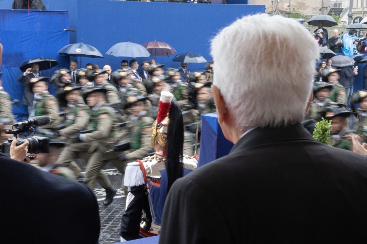 Il Presidente Sergio Mattarella alla Rivista Militare in occasione del 78° anniversario della Repubblica Italiana
