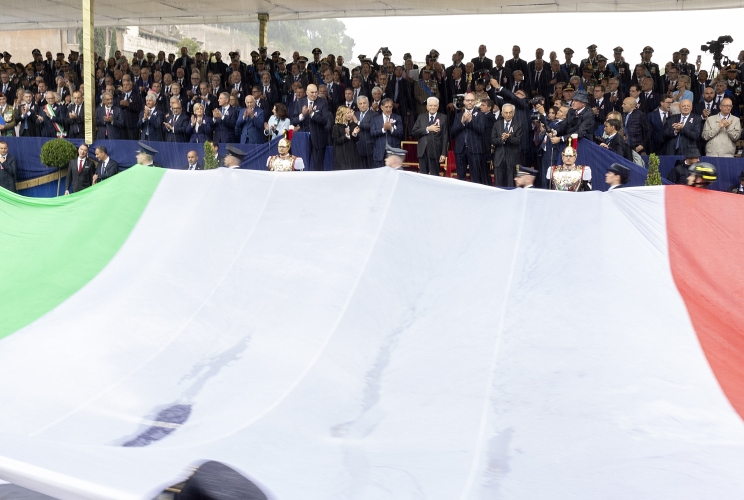 Il Presidente Sergio Mattarella alla Rivista Militare in occasione del 78° anniversario della Repubblica Italiana