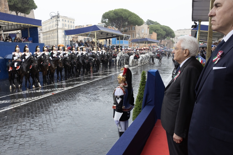 Il Presidente Sergio Mattarella alla Rivista Militare in occasione del 78° anniversario della Repubblica Italiana
