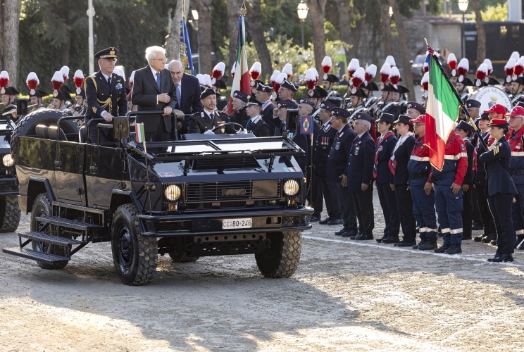 Il Presidente Sergio Mattarella alla celebrazione del 210° anniversario di fondazione dell'Arma dei Carabinieri
