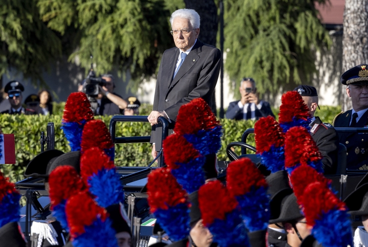 Il Presidente Sergio Mattarella alla celebrazione del 210° anniversario di fondazione dell'Arma dei Carabinieri