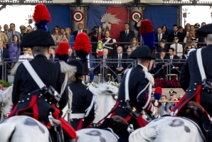 Il Presidente Sergio Mattarella alla celebrazione del 210° anniversario di fondazione dell'Arma dei Carabinieri