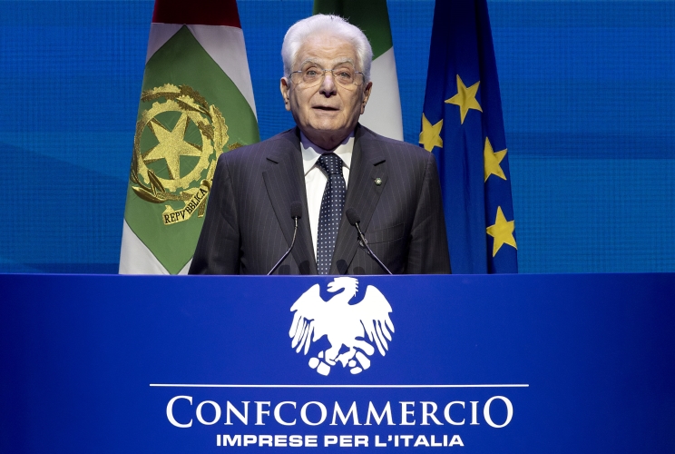 Il Presidente Sergio Mattarella rivolge il suo indirizzo di saluto in occasione dell'Assemblea generale di Confcommercio