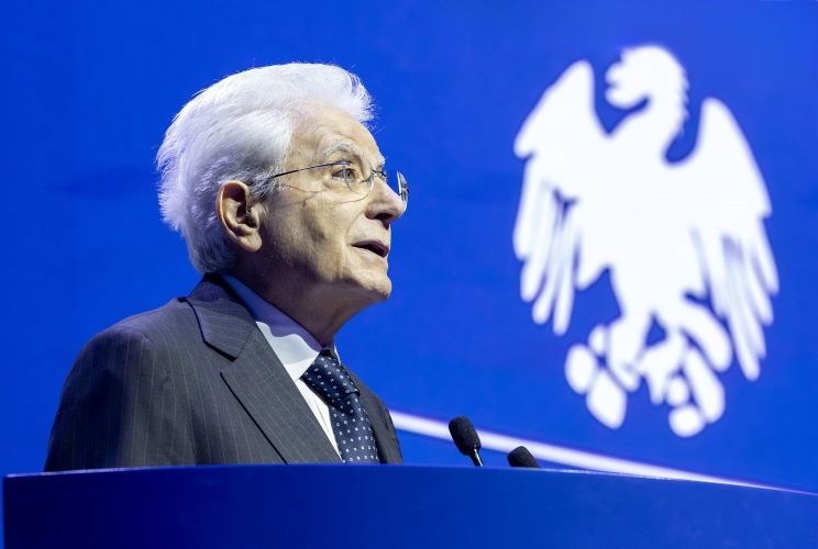 Il Presidente Sergio Mattarella rivolge il suo indirizzo di saluto in occasione dell'Assemblea generale di Confcommercio