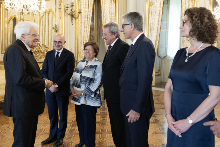 Il Presidente della Repubblica Sergio Mattarella in occasione dell'incontro con una delegazione della Rete Europea dei Consigli di Giustizia (ENCJ)

