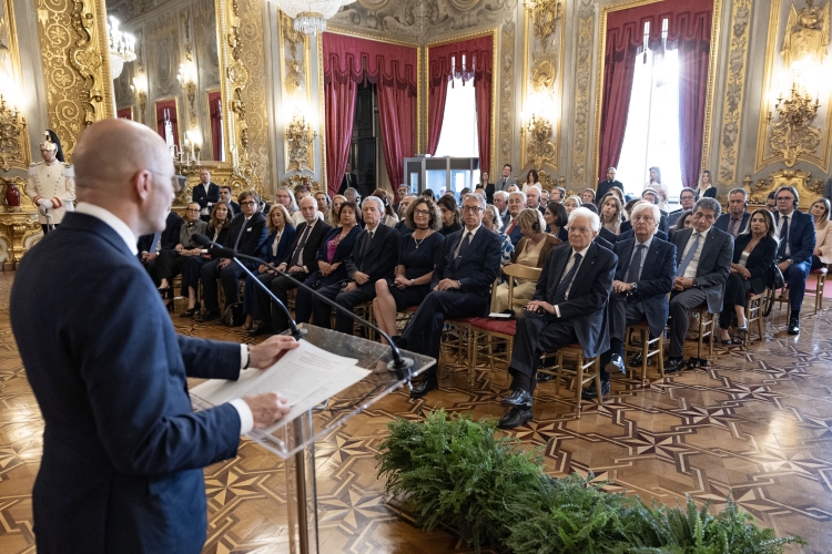 Il Presidente della Repubblica Sergio Mattarella in occasione dell'incontro con una delegazione della Rete Europea dei Consigli di Giustizia (ENCJ)
