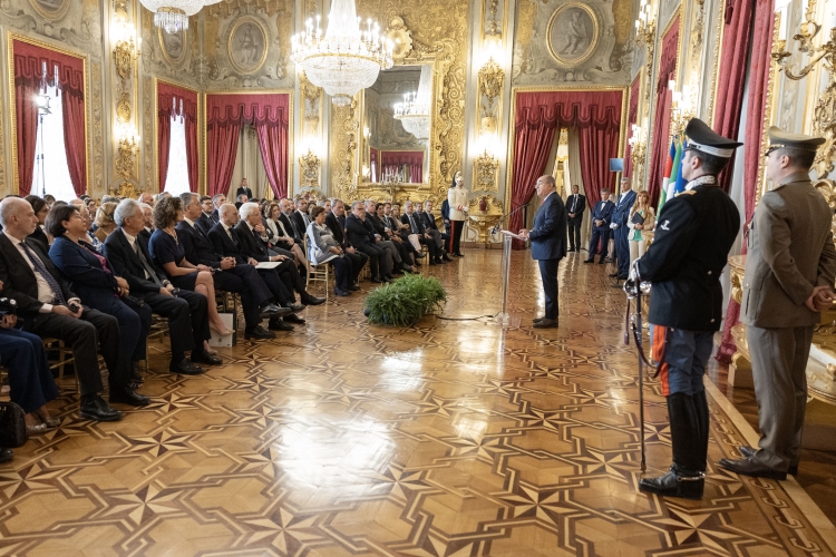 Il Presidente della Repubblica Sergio Mattarella in occasione dell'incontro con una delegazione della Rete Europea dei Consigli di Giustizia (ENCJ)
