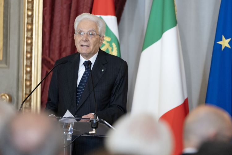 Il Presidente della Repubblica Sergio Mattarella in occasione dell'incontro con una delegazione della Rete Europea dei Consigli di Giustizia (ENCJ)
