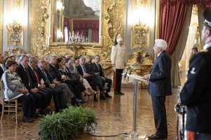 Il Presidente della Repubblica Sergio Mattarella in occasione dell'incontro con una delegazione della Rete Europea dei Consigli di Giustizia (ENCJ)
