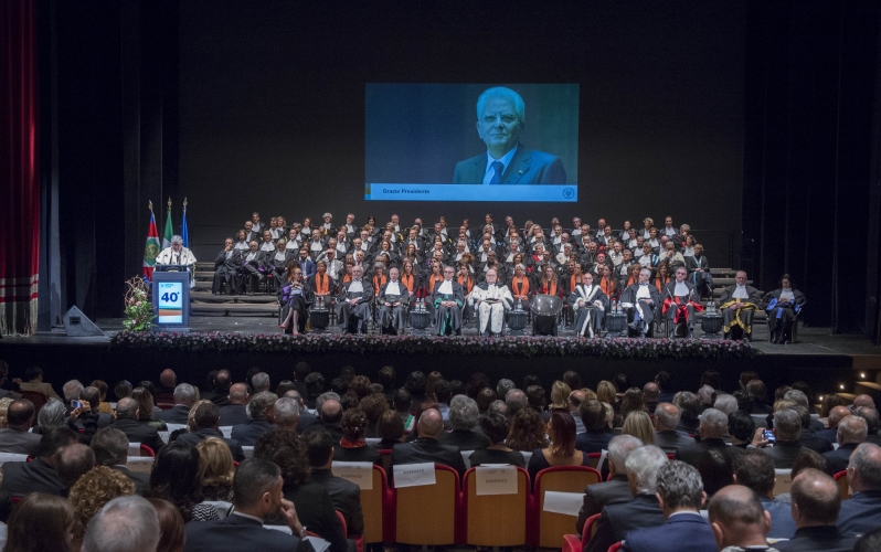 Il Presidente Sergio Mattarella alla cerimonia di inaugurazione del 40° anno accademico dell’Università di Udine