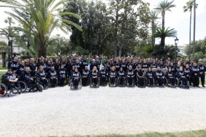 Il Presidente della Repubblica Sergio Mattarella con gli atleti italiani in partenza per i Giochi Olimpici e Paralimpici di Parigi 2024 
