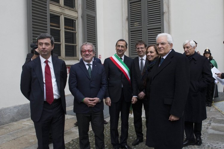 Il Presidente Sergio Mattarella accolto dal Ministro della Giustizia Andrea Orlando 