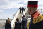 Arrivo del Presidente Mattarella all’aeroporto di Chisinau della Repubblica di Moldova
