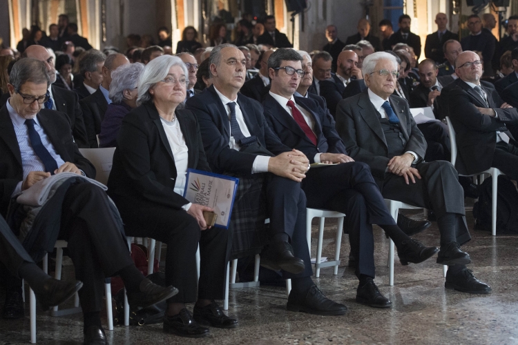 Il Presidente Sergio Mattarella in occasione della giornata conclusiva degli "Stati Generali lotta alle mafie"