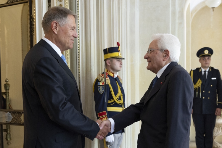 Il Presidente della Repubblica Sergio Mattarella con il Klaus Ioannis, Presidente di Romania, in occasione della visita Ufficiale nella Repubblica di Romania
