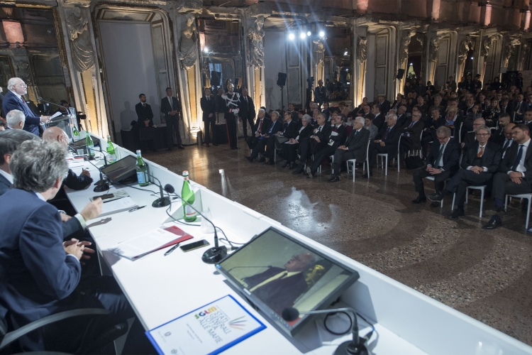 Il Presidente Sergio Mattarella in occasione della giornata conclusiva degli "Stati Generali lotta alle mafie"