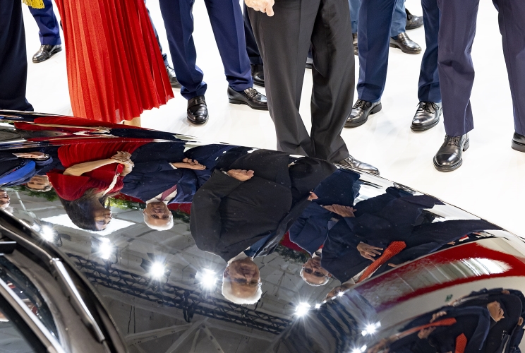 Il Presidente Sergio Mattarella visita il nuovo e-building della Ferrari