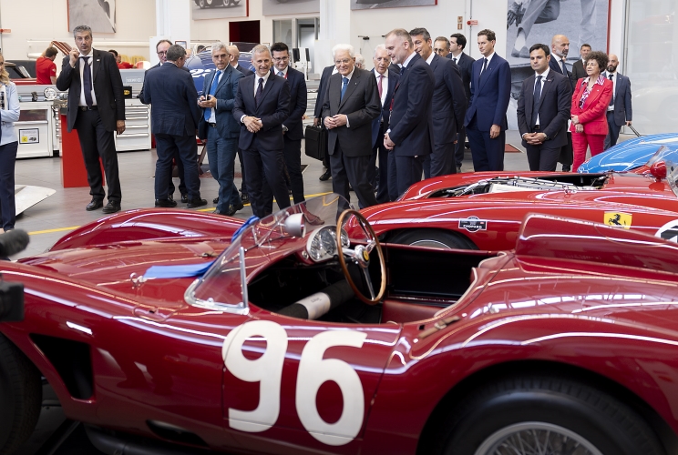 Il Presidente Sergio Mattarella visita gli stabilimenti Ferrari