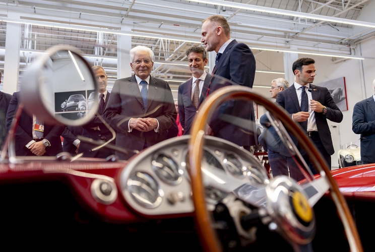 Il Presidente Sergio Mattarella visita gli stabilimenti Ferrari