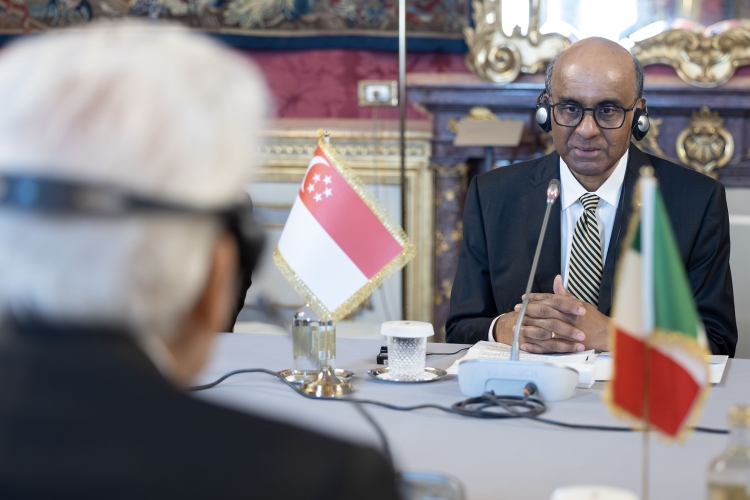 Il Presidente della Repubblica Sergio Mattarella,con Tharman Shanmugaratnam, Presidente della Repubblica di Singapore,in visita ufficiale  
