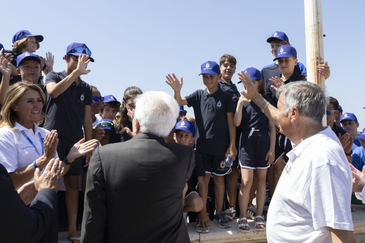 Il Presidente della Repubblica, Sergio Mattarella, all’evento inaugurale del progetto della Lega Navale Italiana “Mare di Legalità”.