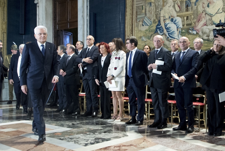 Il Presidente Sergio Mattarella in occasione della cerimonia 
