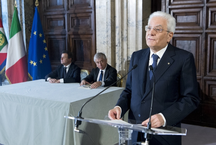 Il Presidente Sergio Mattarella in occasione della cerimonia 