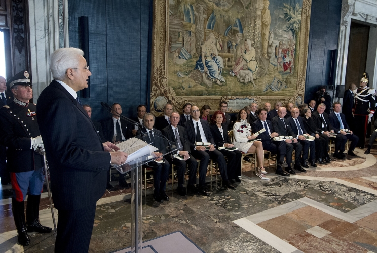 Il Presidente Sergio Mattarella in occasione della cerimonia 
