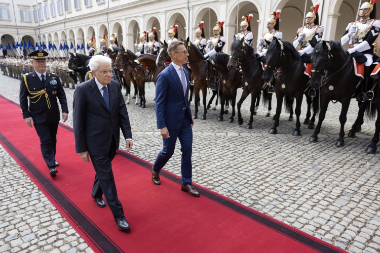 Il Presidente della Repubblica Sergio Mattarella con Alexander Stubb,Presidente della Repubblica di Finlandia, in visita ufficiale 
