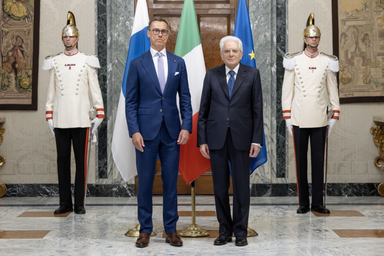 Il Presidente della Repubblica Sergio Mattarella con Alexander Stubb,Presidente della Repubblica di Finlandia, in visita ufficiale 
