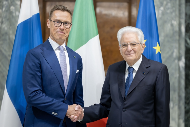 Il Presidente della Repubblica Sergio Mattarella con Alexander Stubb,Presidente della Repubblica di Finlandia, in visita ufficiale 
