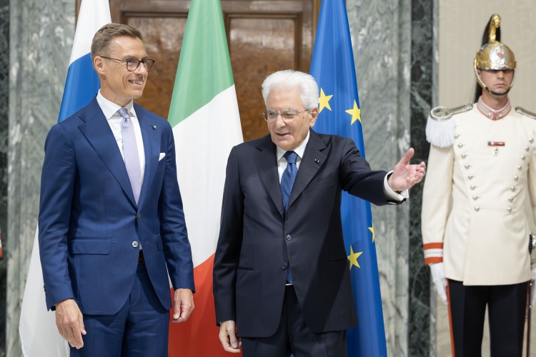 Il Presidente della Repubblica Sergio Mattarella con Alexander Stubb,Presidente della Repubblica di Finlandia, in visita ufficiale 
