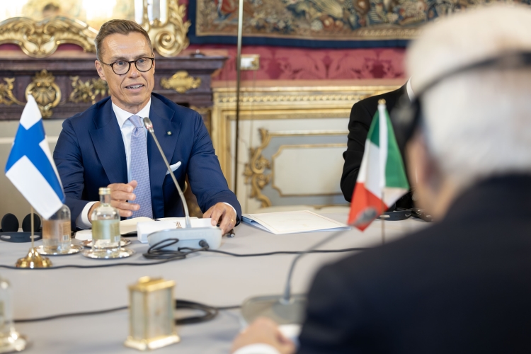 Il Presidente della Repubblica Sergio Mattarella con Alexander Stubb,Presidente della Repubblica di Finlandia, in visita ufficiale 
