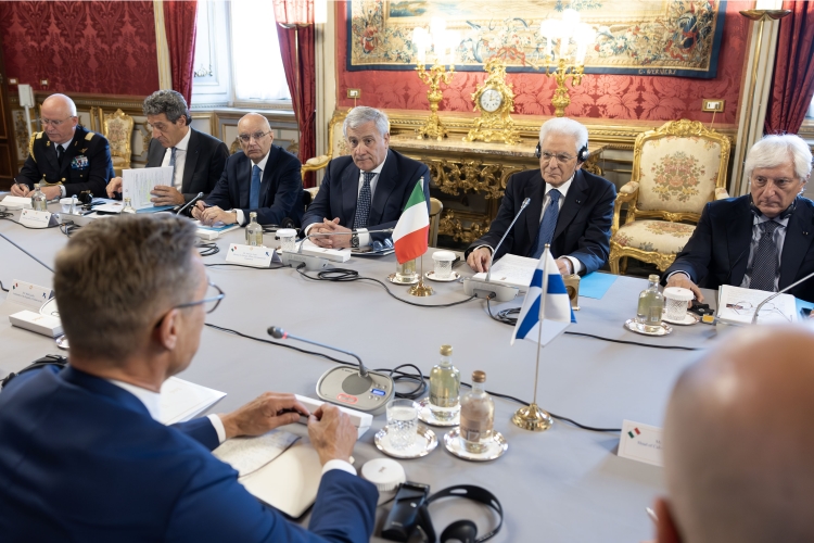 Il Presidente della Repubblica Sergio Mattarella con Alexander Stubb,Presidente della Repubblica di Finlandia, in visita ufficiale 
