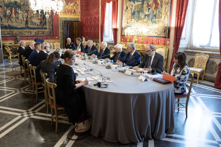 Il Presidente della Repubblica Sergio Mattarella con Alexander Stubb,Presidente della Repubblica di Finlandia, in visita ufficiale 
