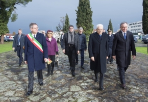 Il Presidente della Repubblica Sergio Mattarella giunge al Sacrario dei Caduti di Kindu 