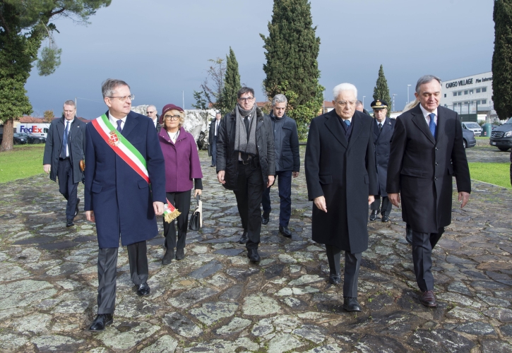 Il Presidente della Repubblica Sergio Mattarella giunge al Sacrario dei Caduti di Kindu 