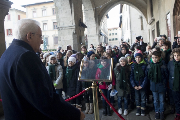 Il Presidente Sergio Mattarella al Palazzo Comunale 