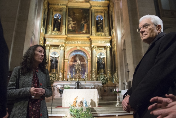 Il Presidente Sergio Mattarella visita la Chiesa di São Roque