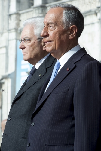 Il Presidente Sergio Mattarella con il Presidente della Repubblica Portoghese Marcelo Rebelo de Sousa 