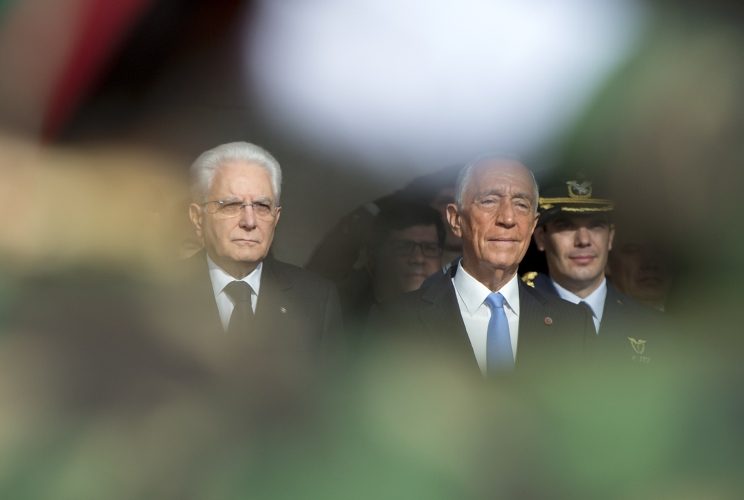 Il Presidente Sergio Mattarella con il Presidente della Repubblica Portoghese 