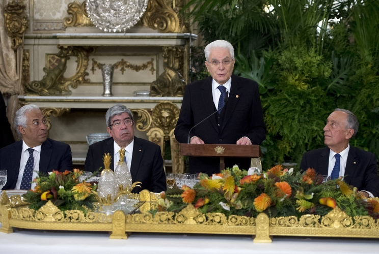 Il Presidente Sergio Mattarella al Pranzo di Stato offerto 
