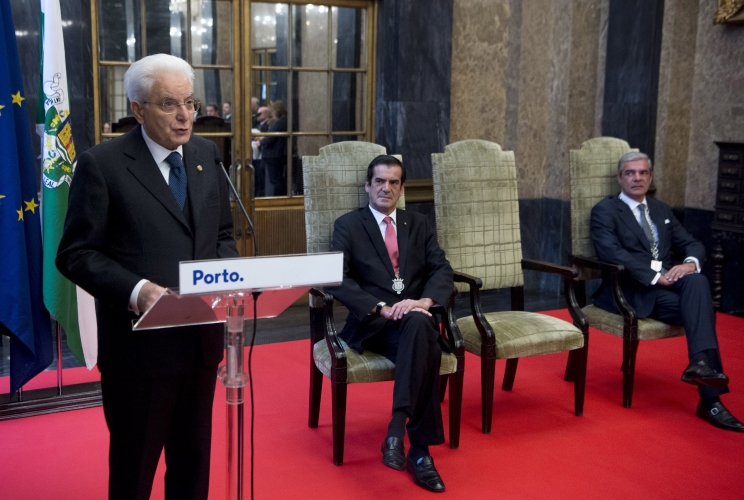 Il Presidente Sergio Mattarella in occasione della consegna della Chiavi della Città