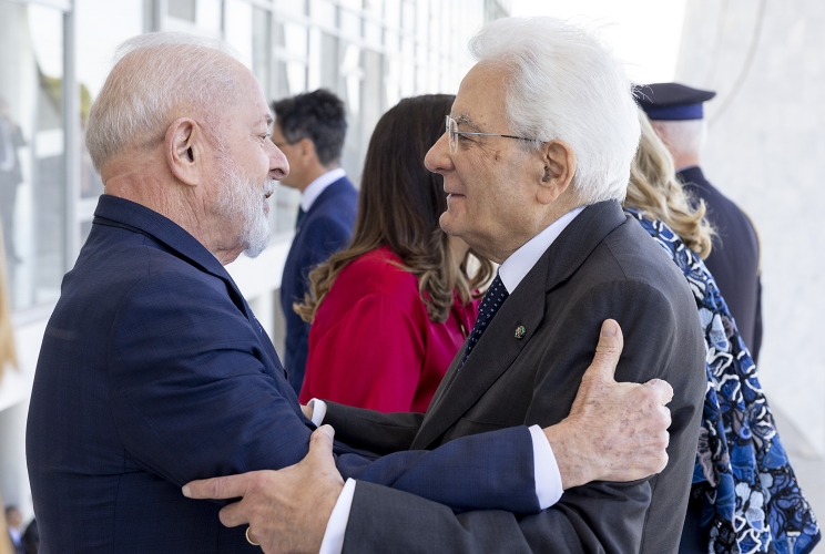 Il Presidente della Repubblica Sergio Mattarella con il Presidente della Repubblica Federativa del Brasile Luiz Inácio Lula da Silva.